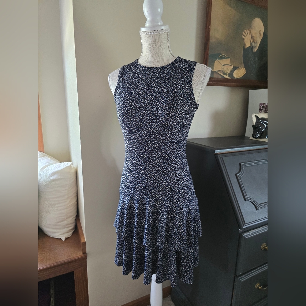 New Michael Kors Orchid Haze Floral Strerch Dress Size Petite (SMALL) Sleeveless